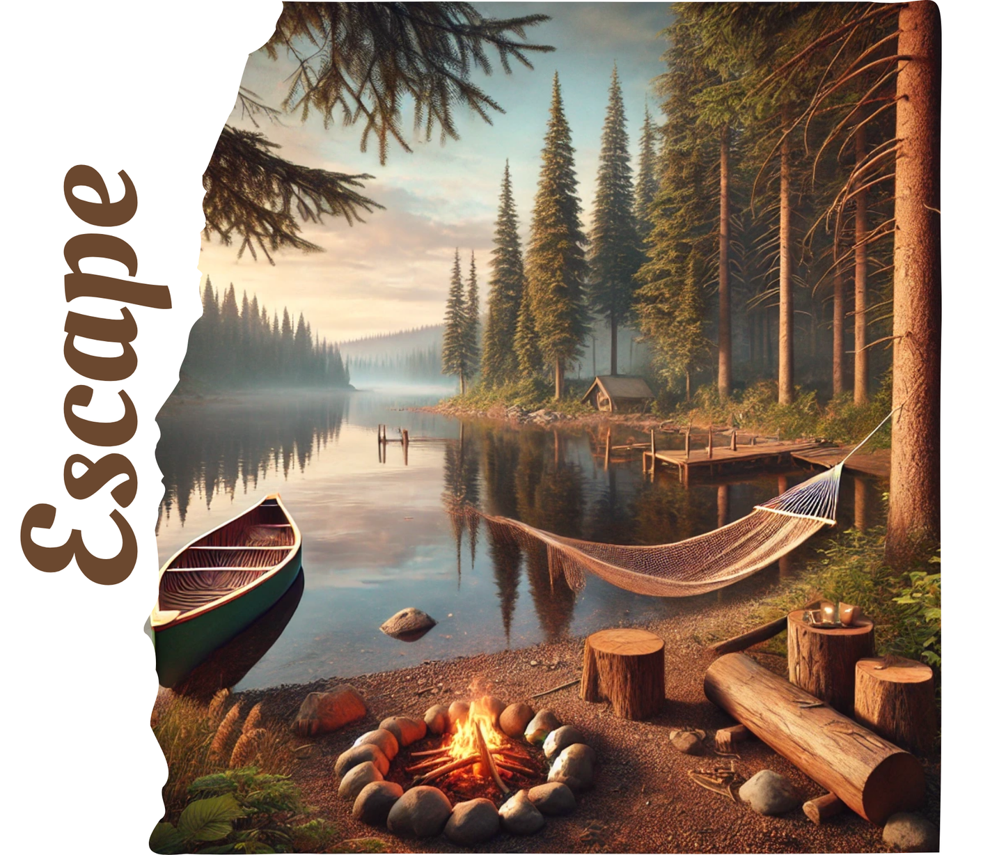 Escape 20oz Skinny Tumbler – Faith-Based Outdoor Adventure Drinkware | Rustic Camping & Nature-Inspired Design