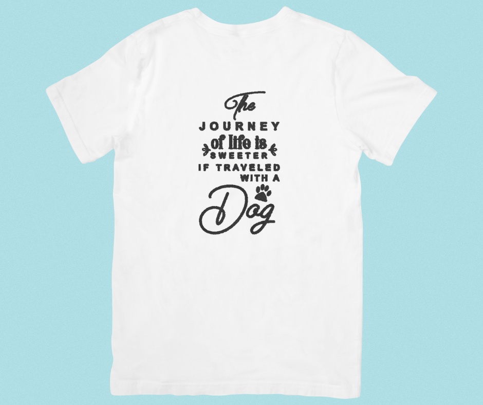 Sweeter with a Dog T-Shirt β Christian Dog Lover Shirt | Faith & Adventure-Inspired Embroidered Tee