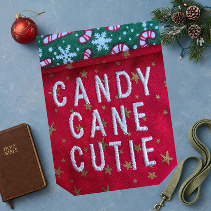 Candy Cane Cutie Reversible Dog Bandana