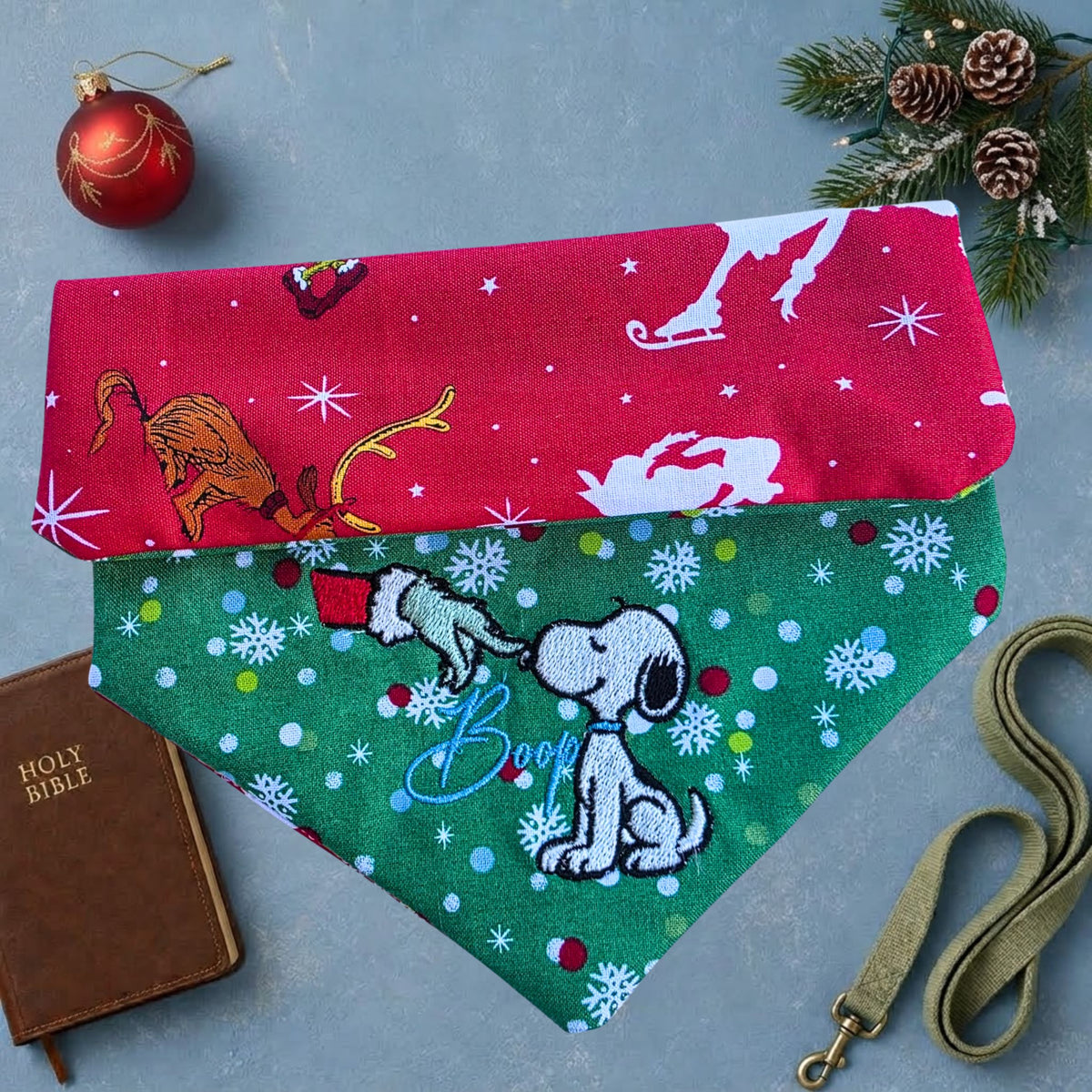 Boop Christmas Dog Bandana
