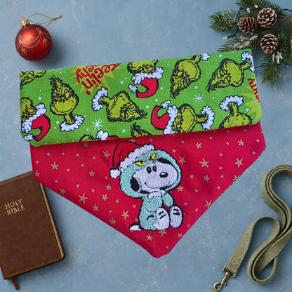 Grinchy Pup Christmas Dog Bandana