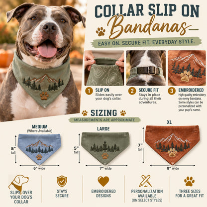 Fall Pup Reversible Dog Bandana