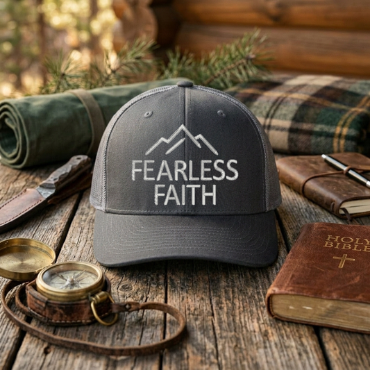 Fearless Faith Trucker Hat – Mountain Design