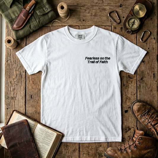 Fearless on the Trail of Faith Unisex Cotton Tee