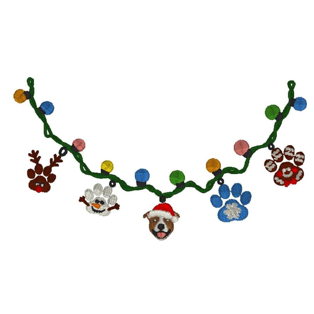 Christmas Pitbull Necklace T-Shirt