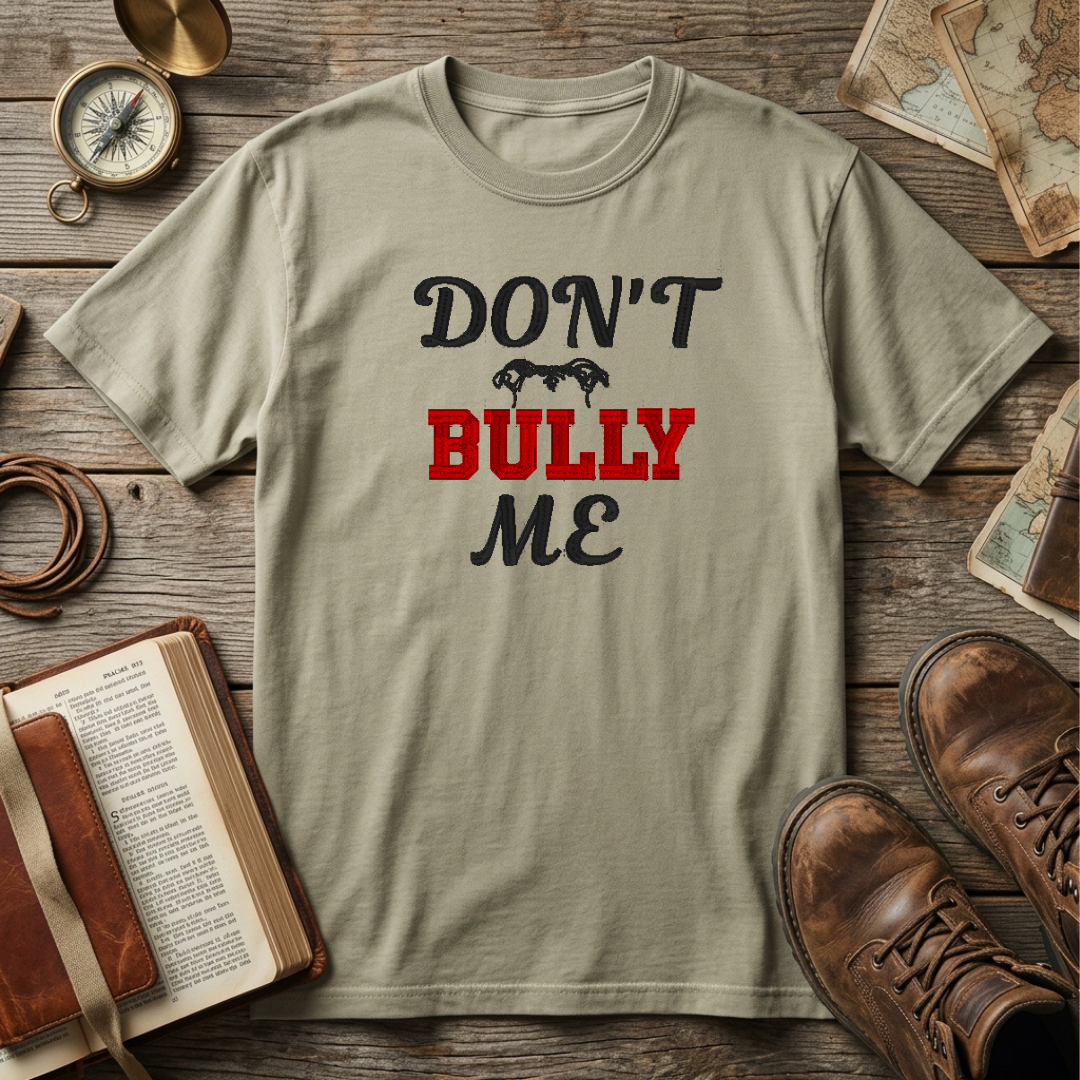 Don't Bully Me with Pitbull Ears embroidered tee in Sandstone – Abiding Paws