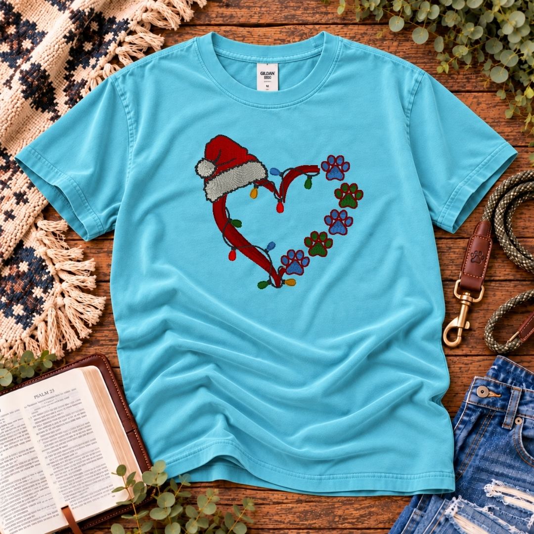 Christmas Paw Heart T-Shirt