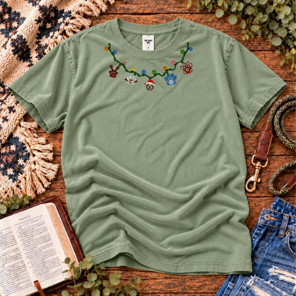 Christmas Pitbull Necklace T-Shirt