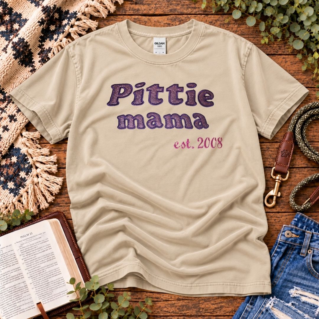 Pittie Mama Custom Tee