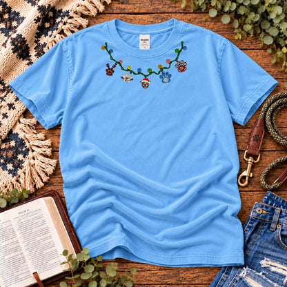 Christmas Pitbull Necklace T-Shirt