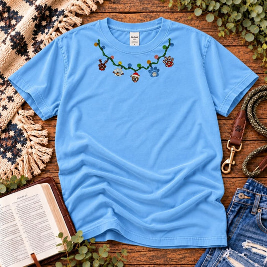 Christmas Pitbull Necklace T-Shirt