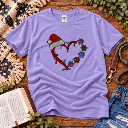 Christmas Paw Heart T-Shirt