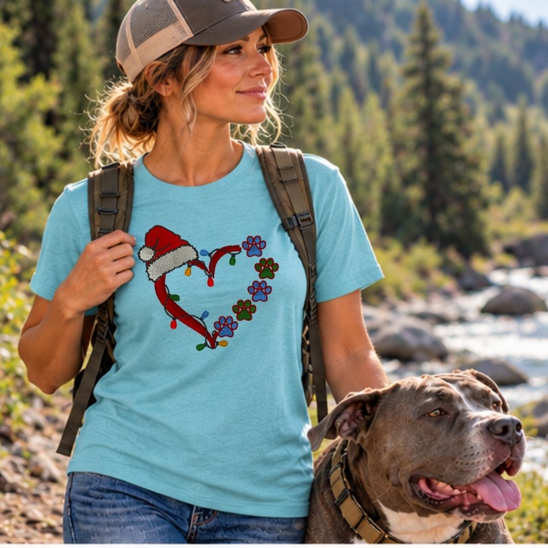 Christmas Paw Heart T-Shirt