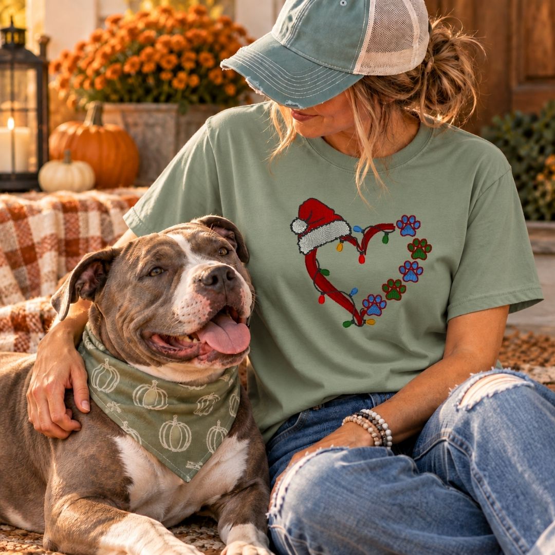 Christmas Paw Heart T-Shirt
