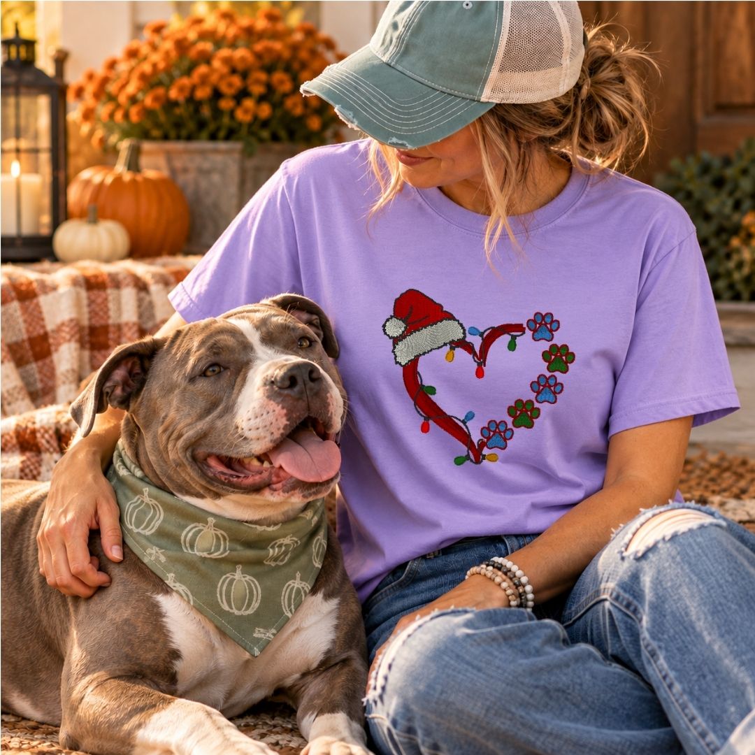 Christmas Paw Heart T-Shirt