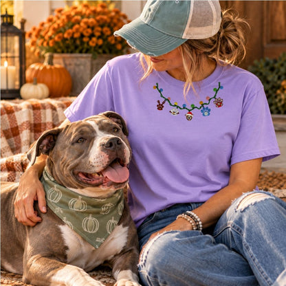 Christmas Pitbull Necklace T-Shirt