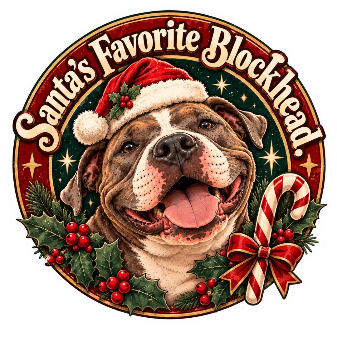 Santa's Favorite Blockhead Sticker