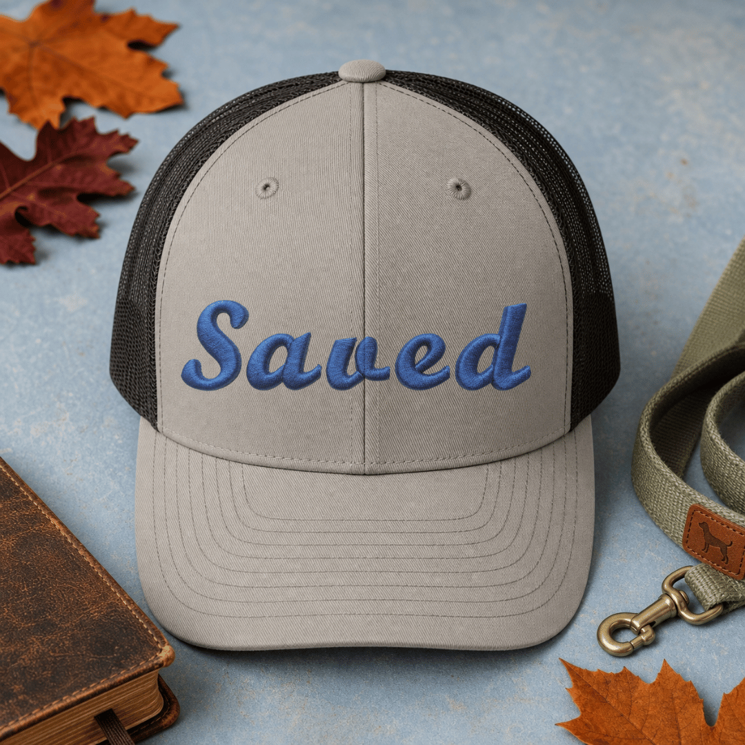 Saved | Puff Embroidery Trucker Hat