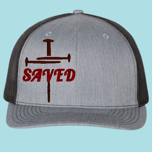 SAVED Christian Trucker Hat – Rugged Redemption for Men of Faith