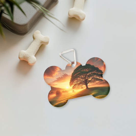 Spring’s New Beginnings Dog Tag – Christian Pet ID Tag | Sunrise Tree Sublimated Faith Tag