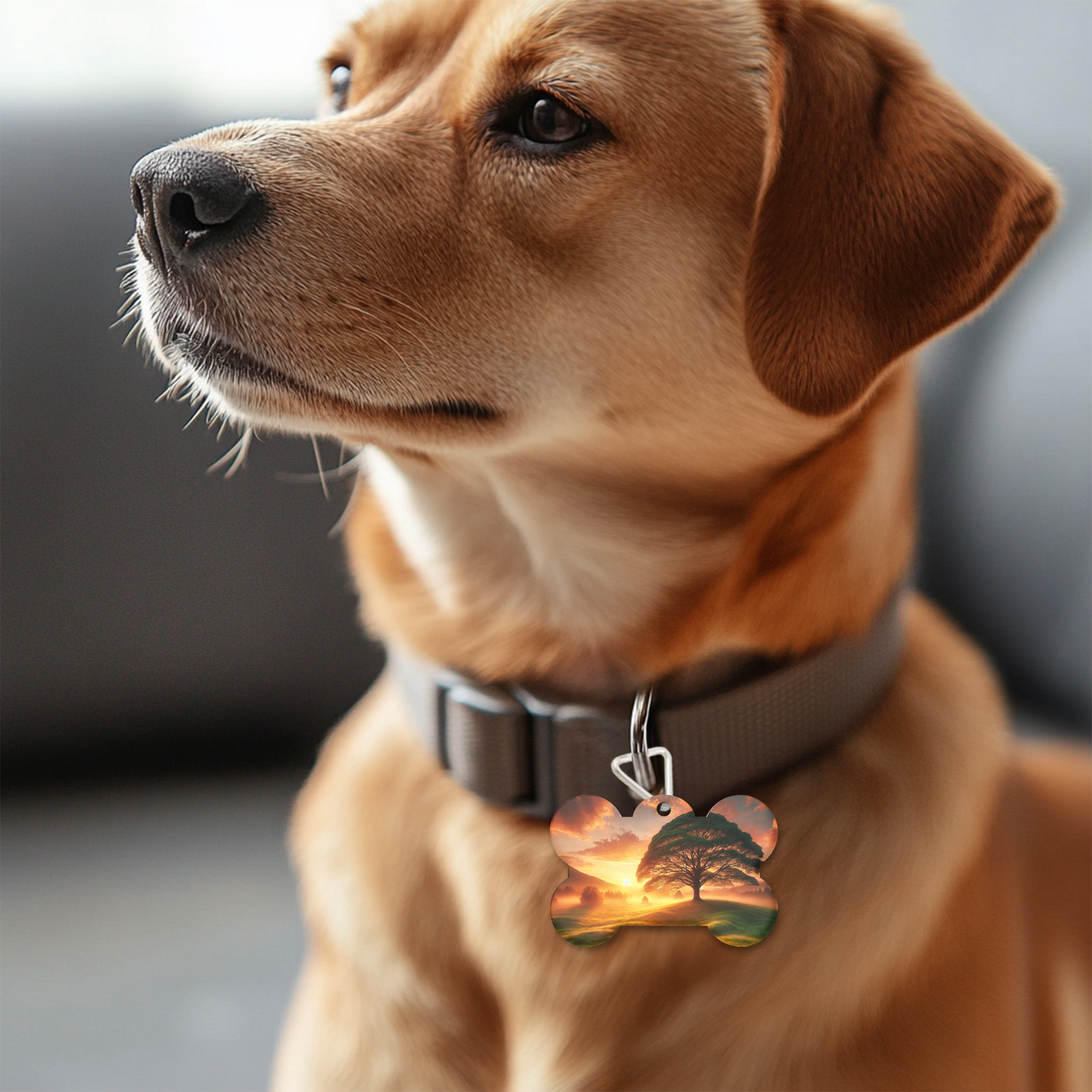 Spring’s New Beginnings Dog Tag – Christian Pet ID Tag | Sunrise Tree Sublimated Faith Tag