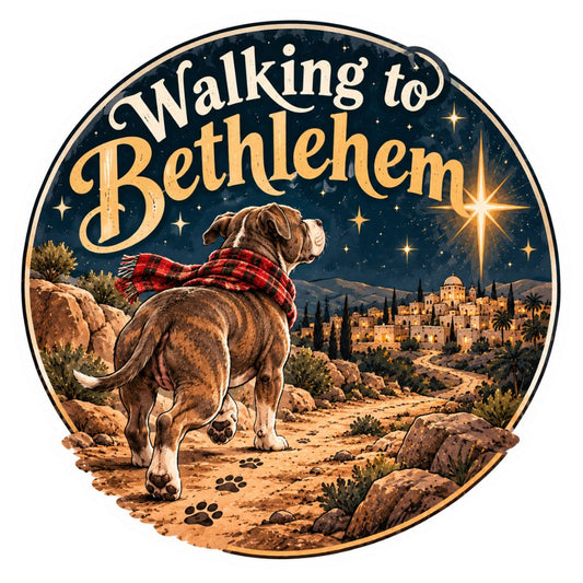 Walking to Bethlehem Sticker