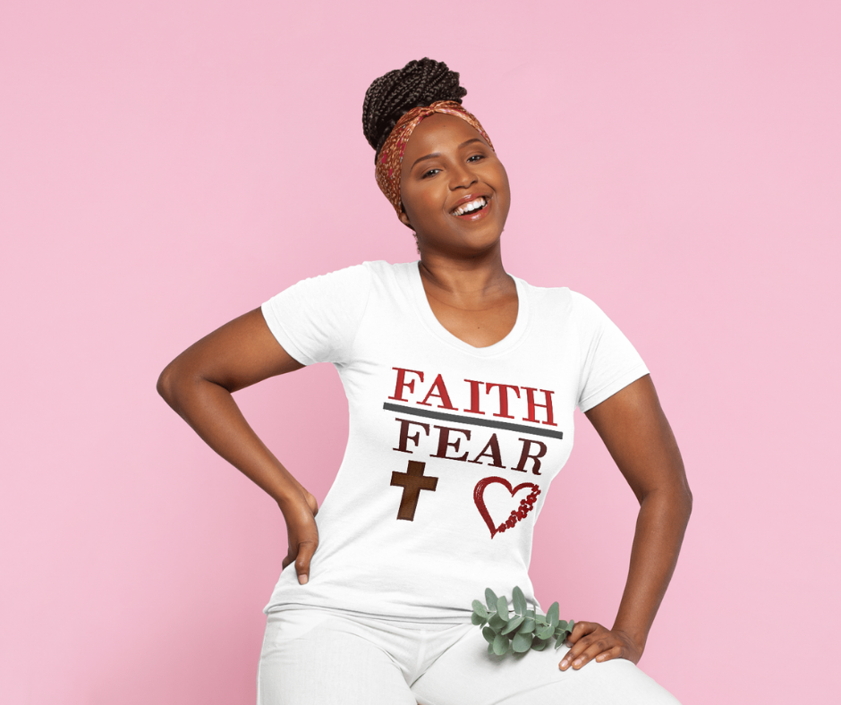 Faith Over Fear T-Shirt – Christian Inspirational Shirt | Embroidered Religious Apparel for Men & Women