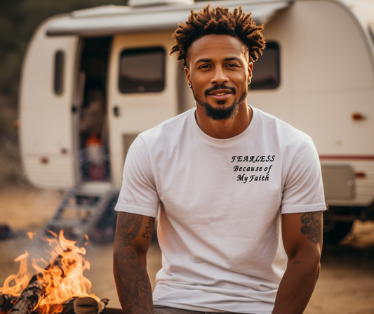 Fearless Because of My Faith Tee — Minimalist or Trail Edition