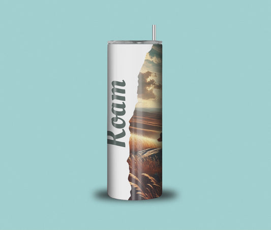 Roam 20oz Skinny Tumbler – Christian Adventure Drinkware | Faith-Based Journey & Wilderness Design
