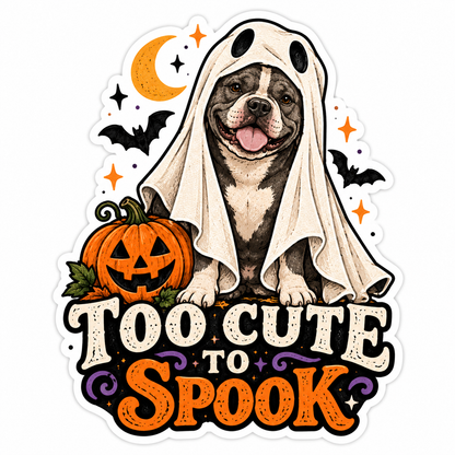 Too Cute to Spook Sticker