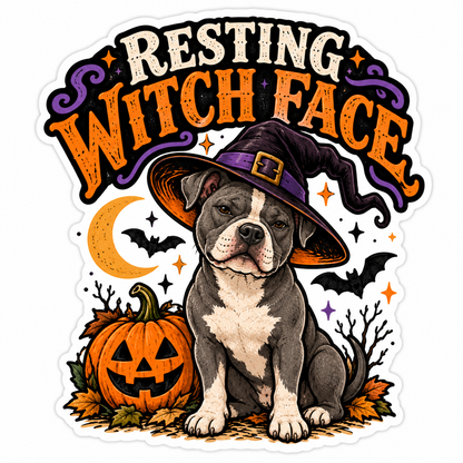 Resting Witch Face Sticker
