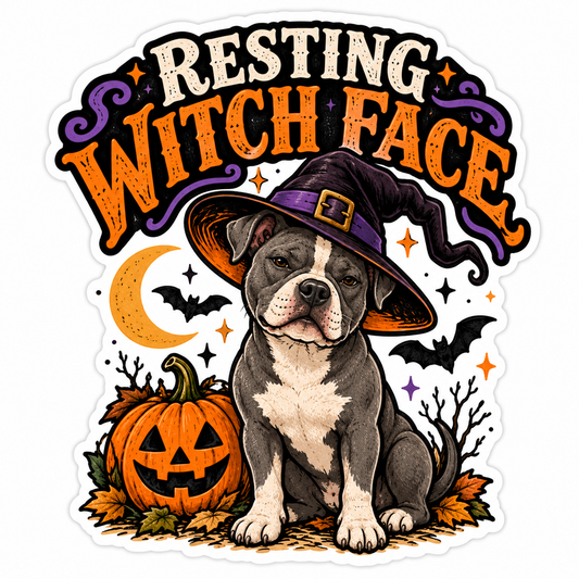 Resting Witch Face Sticker